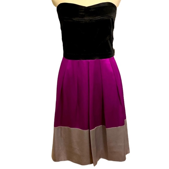 Gianni Bini Dresses & Skirts - GIANNI BINI silk corset color block mini dress